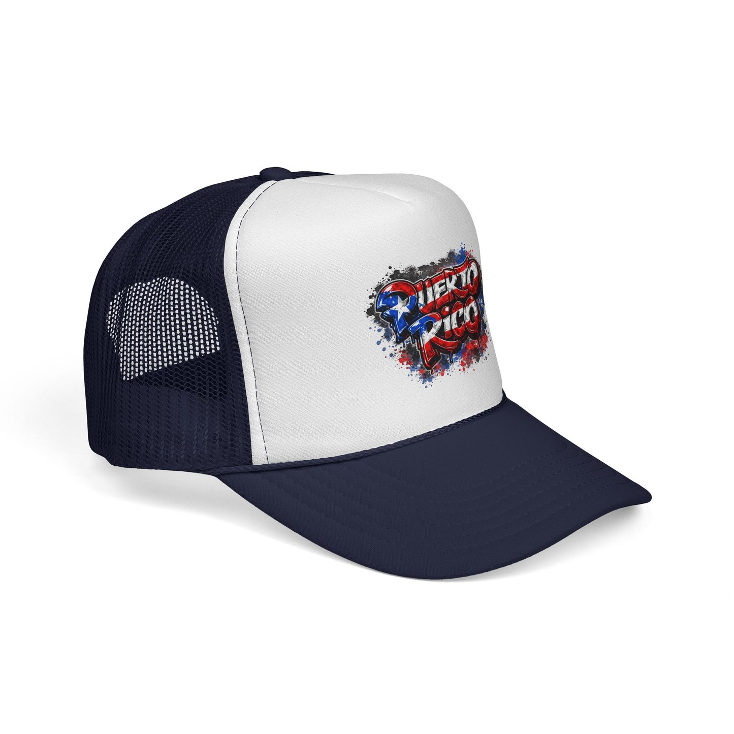 Puerto Rico Flag Trucker Cap – Rustic Splatter Pride Hat