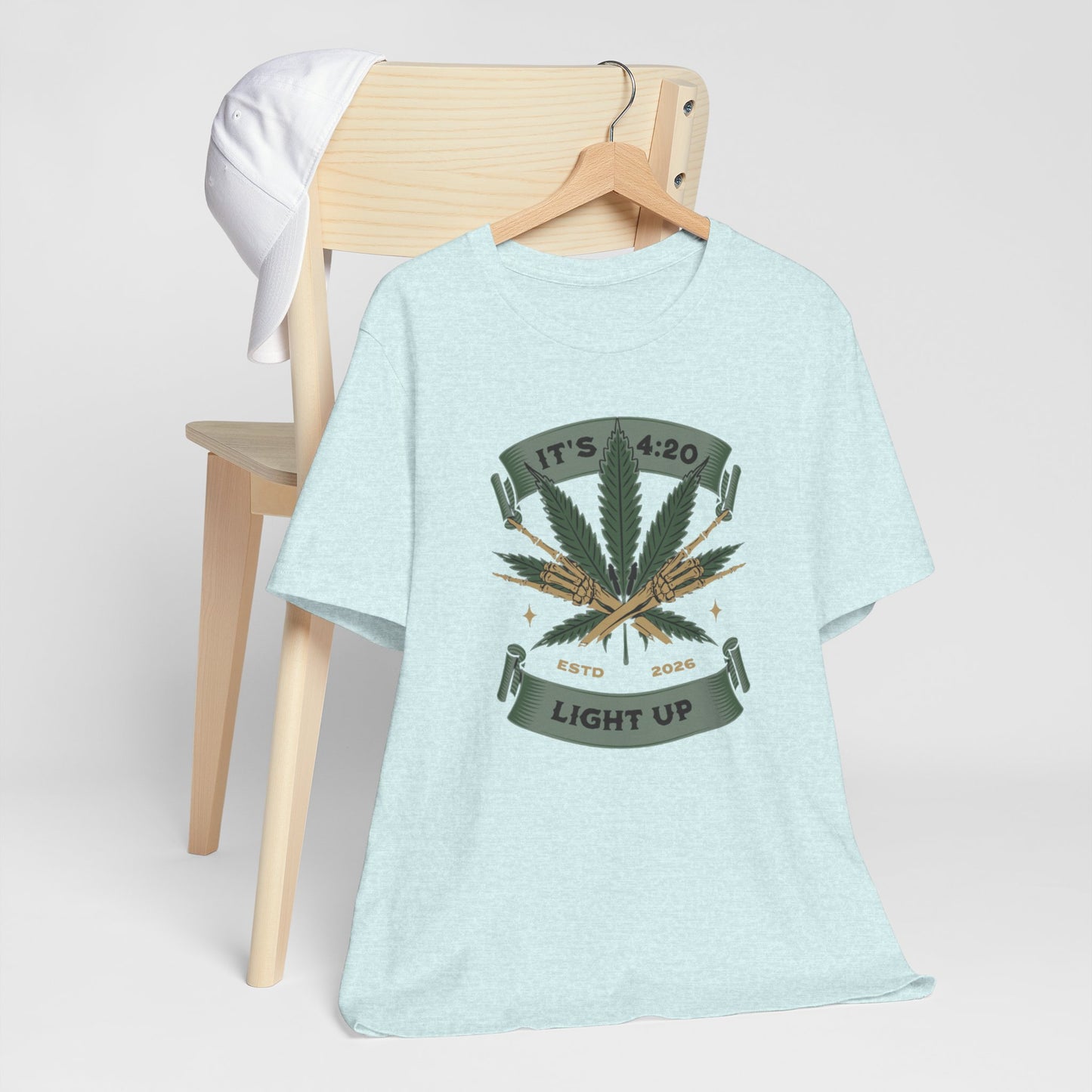420 Light Up Tee – Cannabis Leaf Graphic T-Shirt