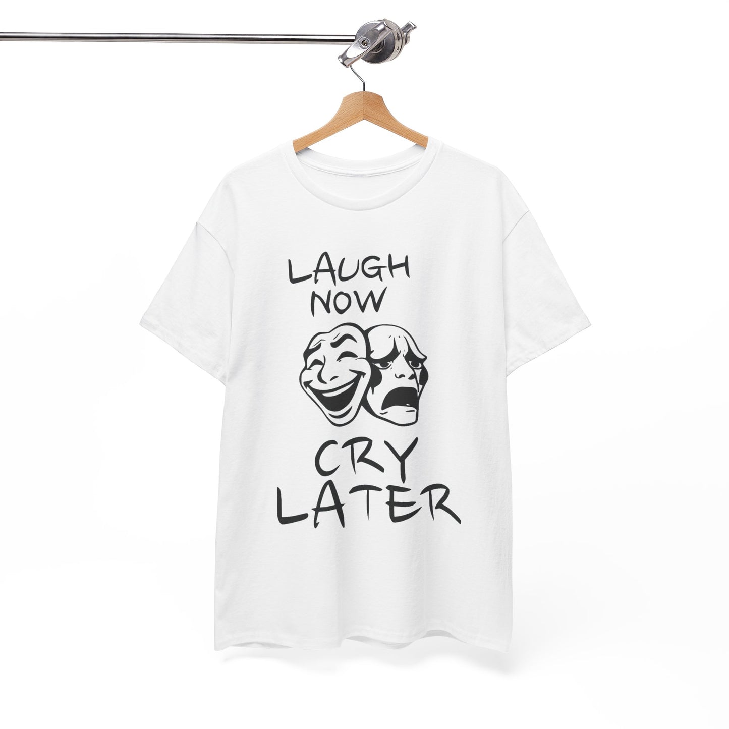 Laugh Now Cry Later Unisex Heavy Cotton Tee - Funny Graphic Tee for Casual Wear