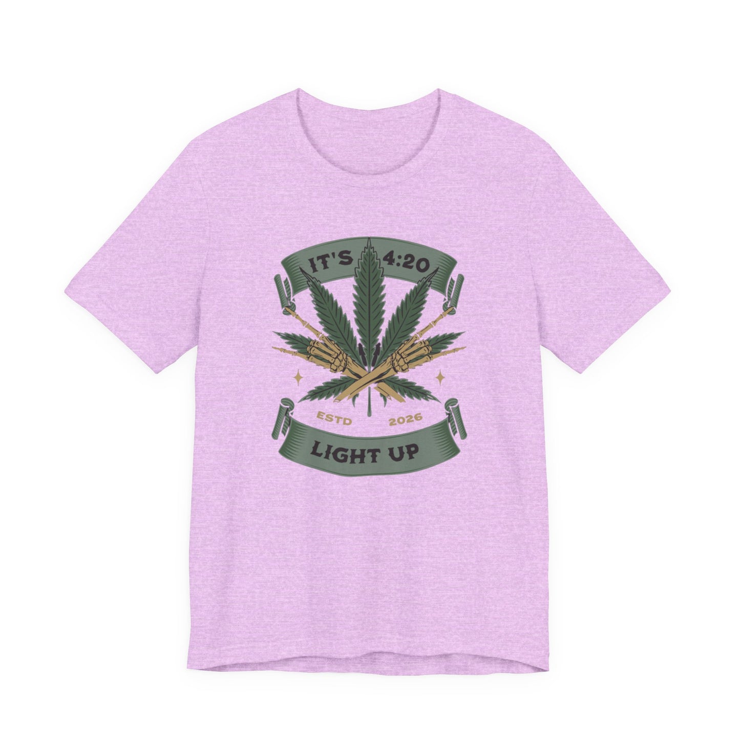 420 Light Up Tee – Cannabis Leaf Graphic T-Shirt