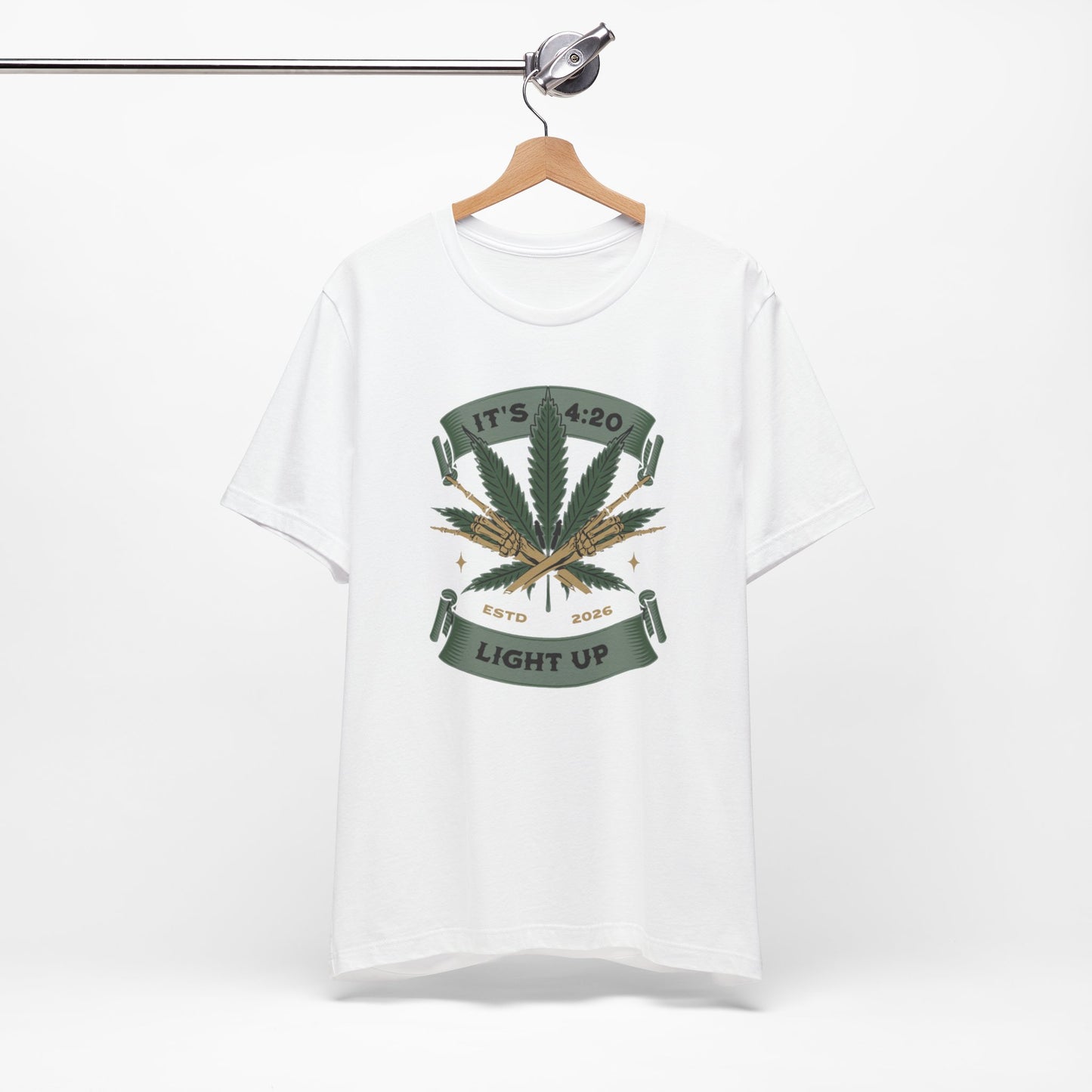 420 Light Up Tee – Cannabis Leaf Graphic T-Shirt