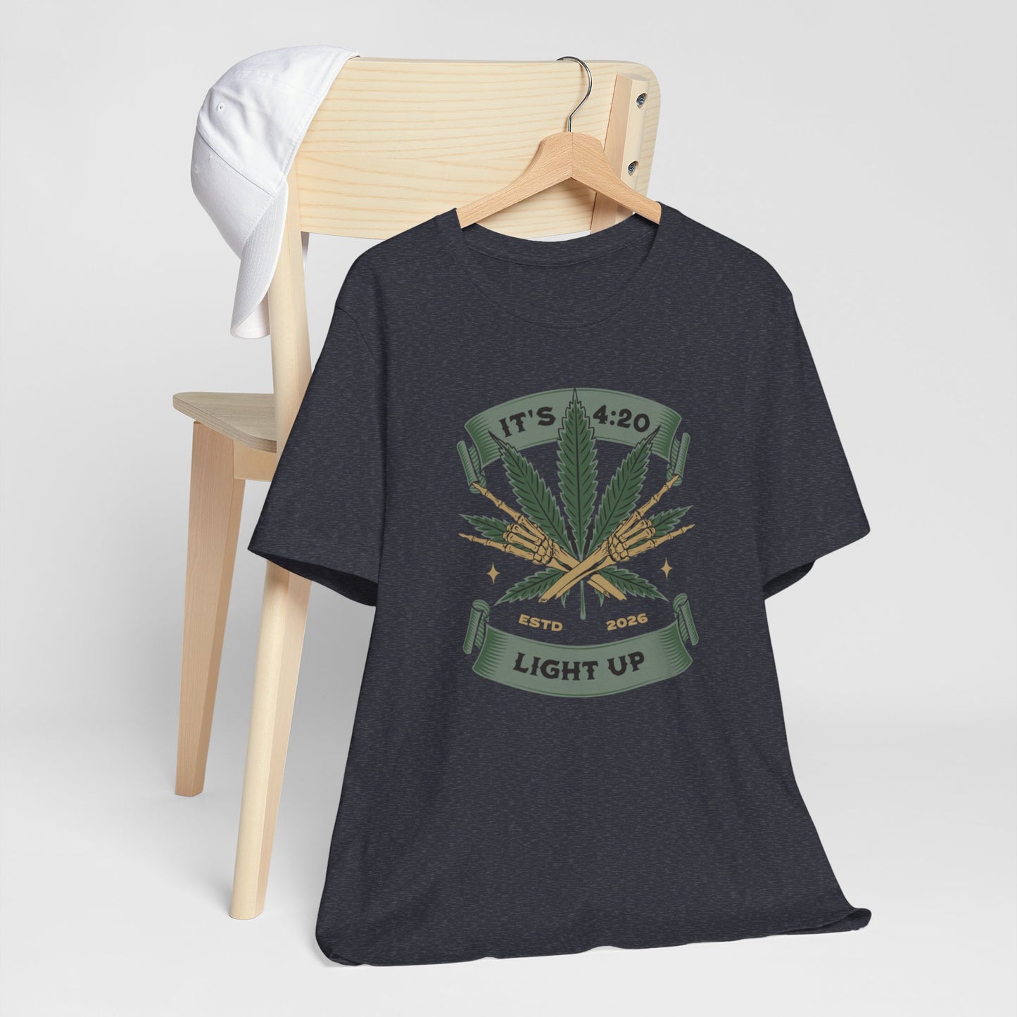 420 Light Up Tee – Cannabis Leaf Graphic T-Shirt