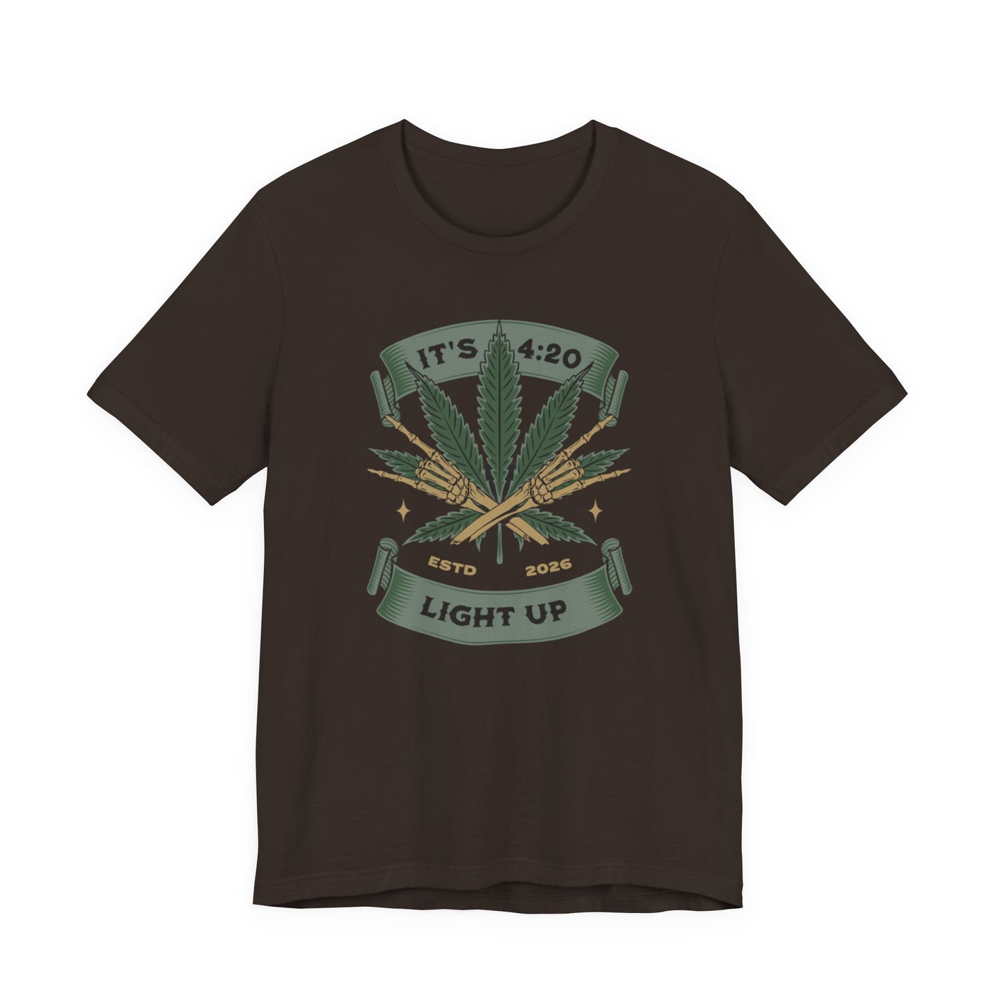 420 Light Up Tee – Cannabis Leaf Graphic T-Shirt