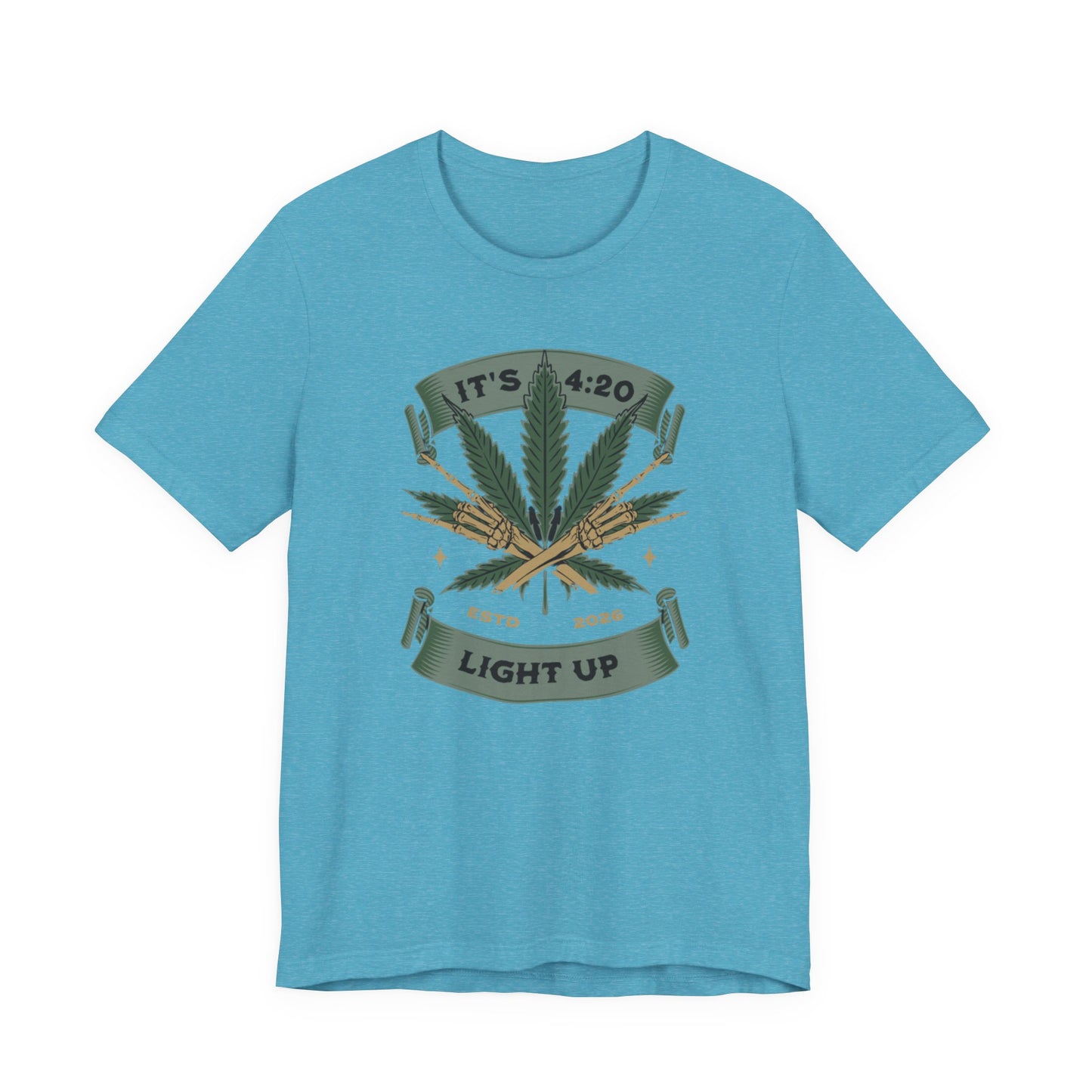 420 Light Up Tee – Cannabis Leaf Graphic T-Shirt