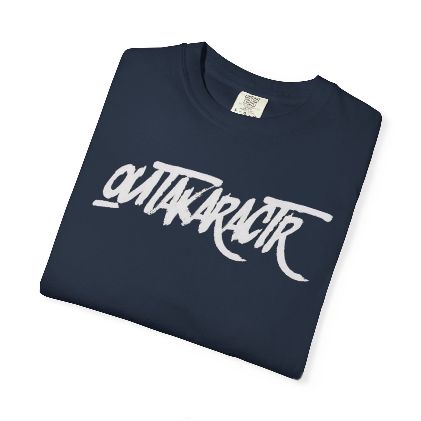 Unisex Garment-Dyed T-Shirt with 'OutaKaRaCtR  ' Design - Casual Style for Everyday Wear