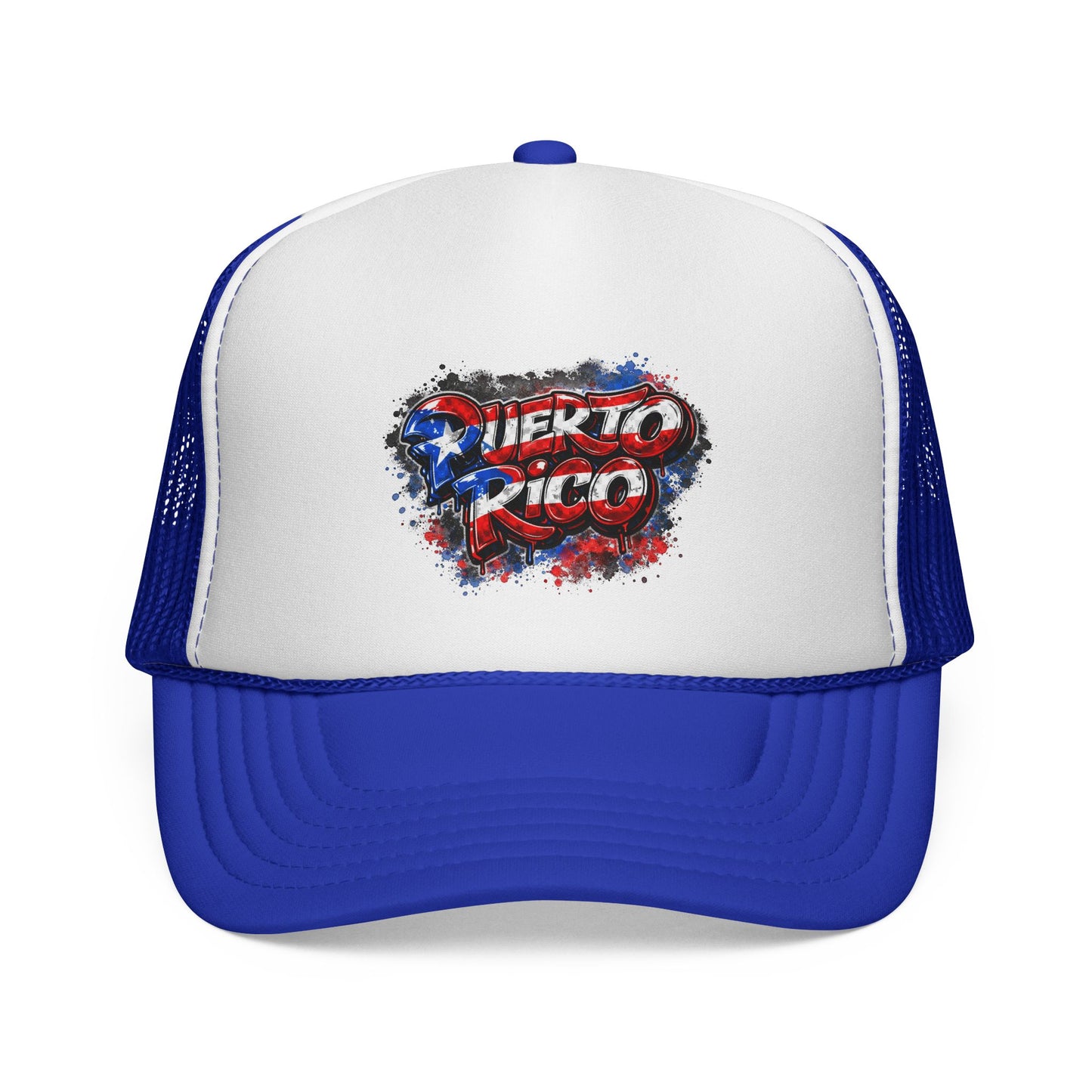 Puerto Rico Flag Trucker Cap – Rustic Splatter Pride Hat