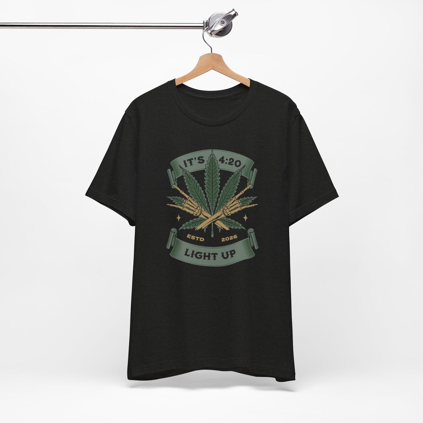 420 Light Up Tee – Cannabis Leaf Graphic T-Shirt