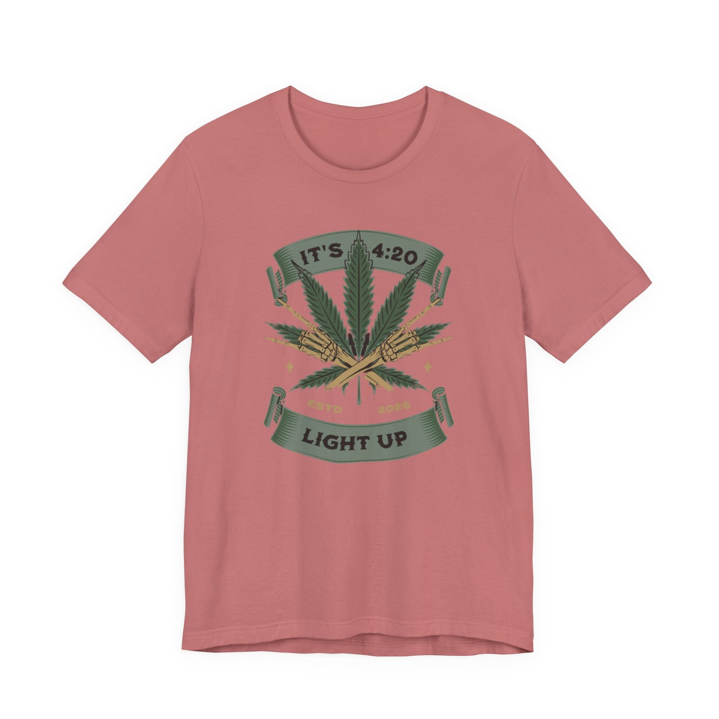 420 Light Up Tee – Cannabis Leaf Graphic T-Shirt