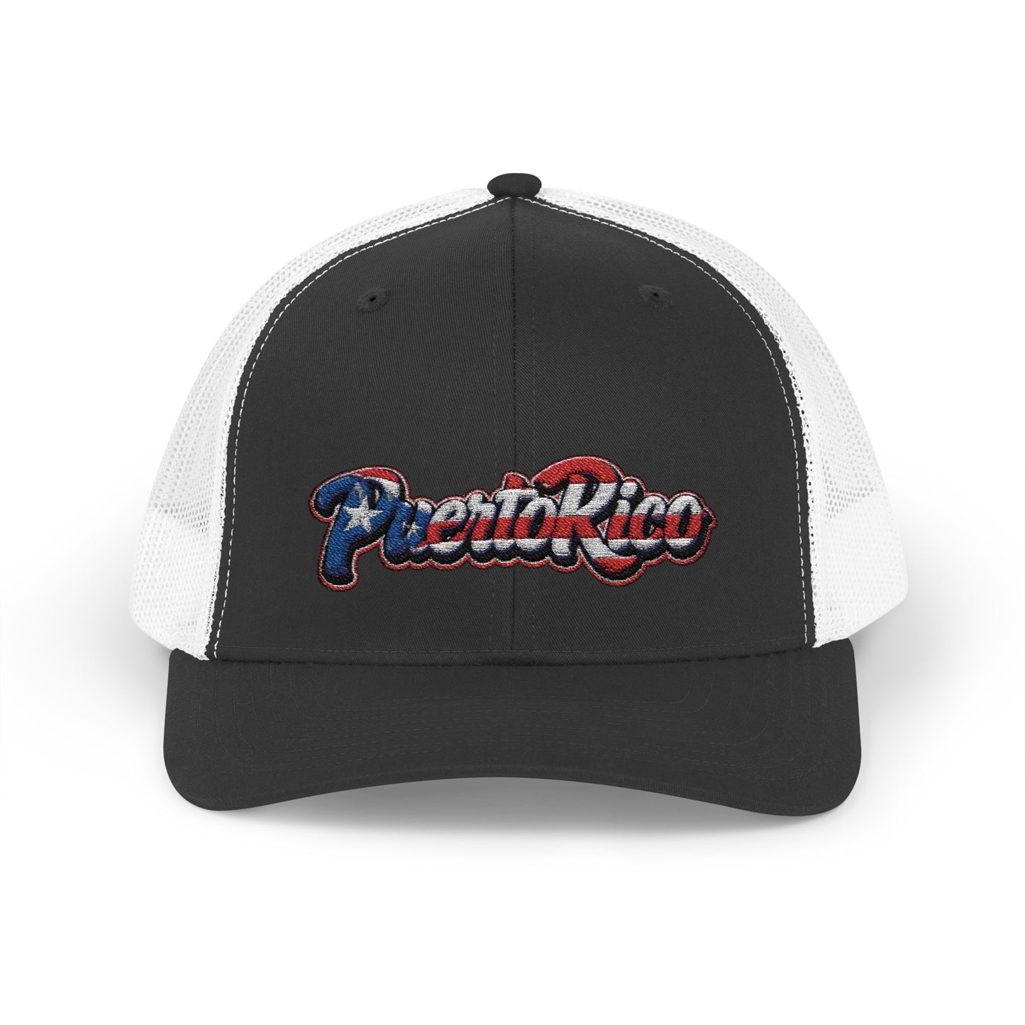 Puerto Rico Embroidery Trucker Cap — Puerto Rico Flag Snapback