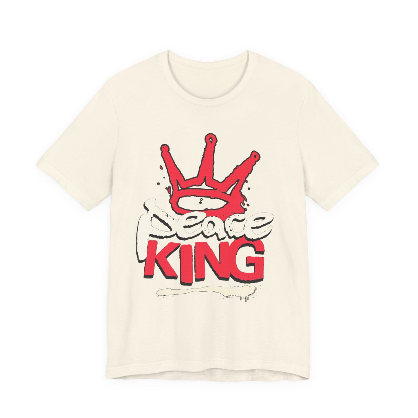 Peace King T-Shirt — Streetwear Graphic Tee with Red Crown Design