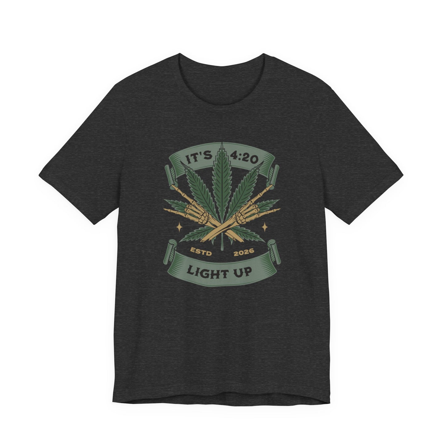 420 Light Up Tee – Cannabis Leaf Graphic T-Shirt