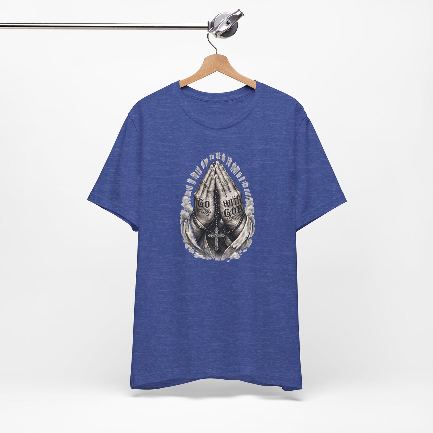 Praying Hands T-Shirt — "God Will Go" Religious Faith Graphic Tee