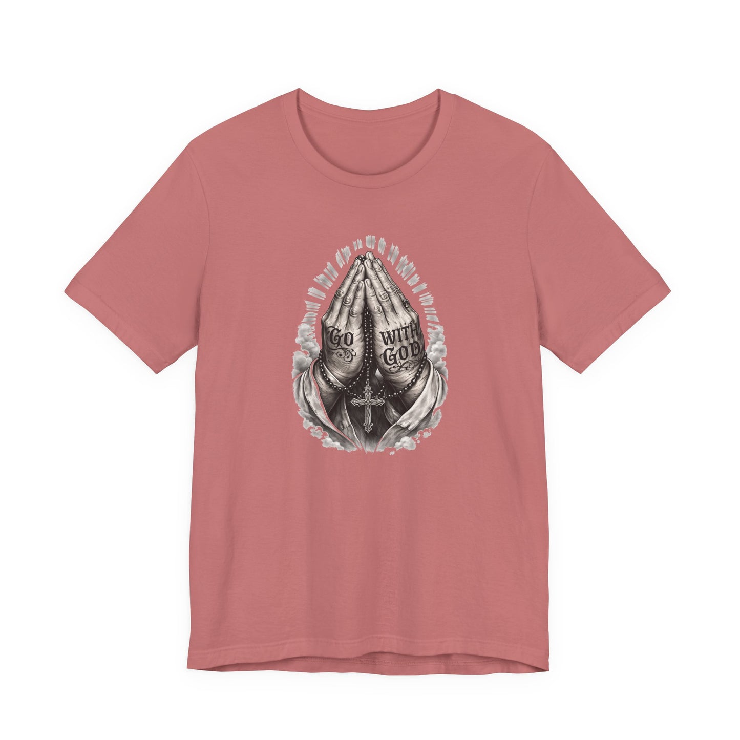Praying Hands T-Shirt — "God Will Go" Religious Faith Graphic Tee
