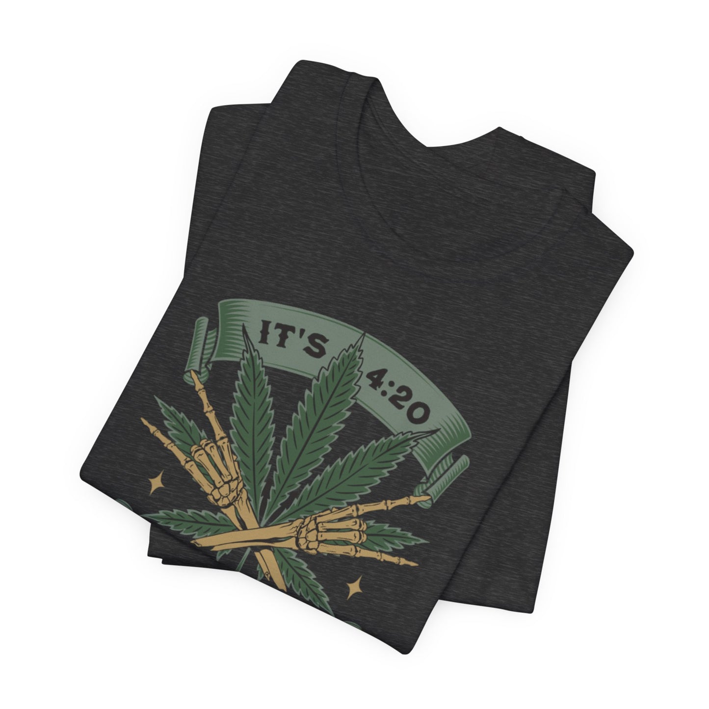 420 Light Up Tee – Cannabis Leaf Graphic T-Shirt