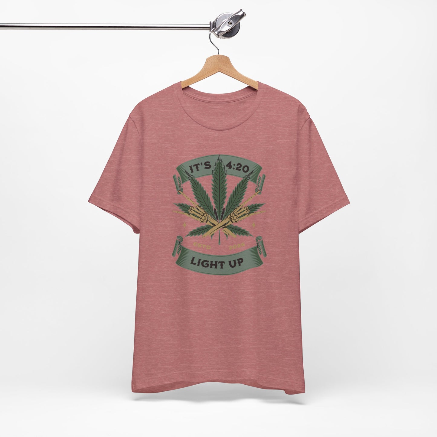420 Light Up Tee – Cannabis Leaf Graphic T-Shirt