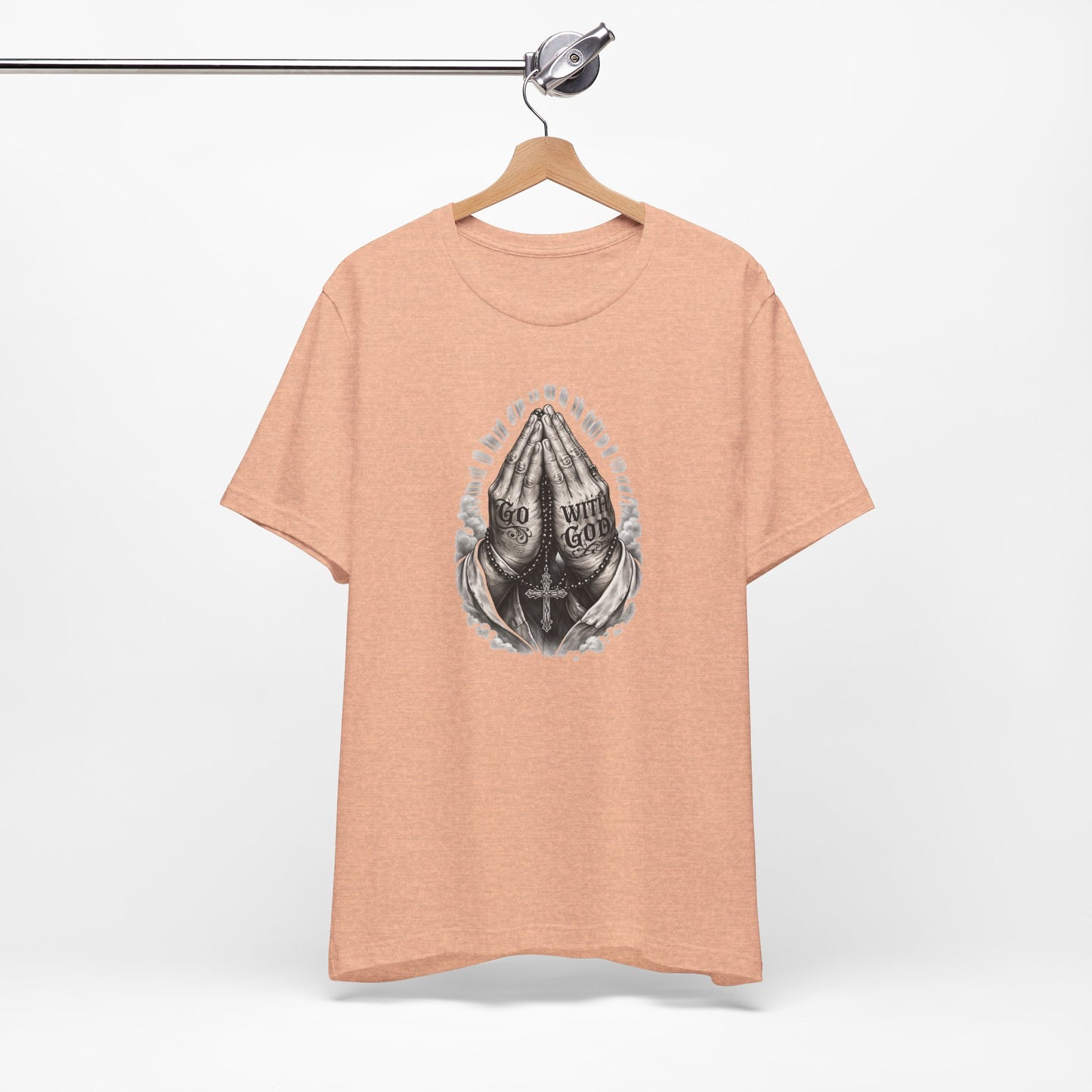 Praying Hands T-Shirt — "God Will Go" Religious Faith Graphic Tee