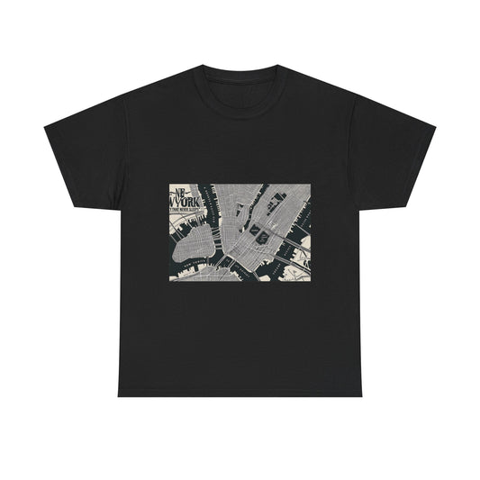 Urban Map Graphic Tee, Unisex Cotton Shirt, City Style Apparel, Unique Gift, Everyday Wear, Casual Fashion