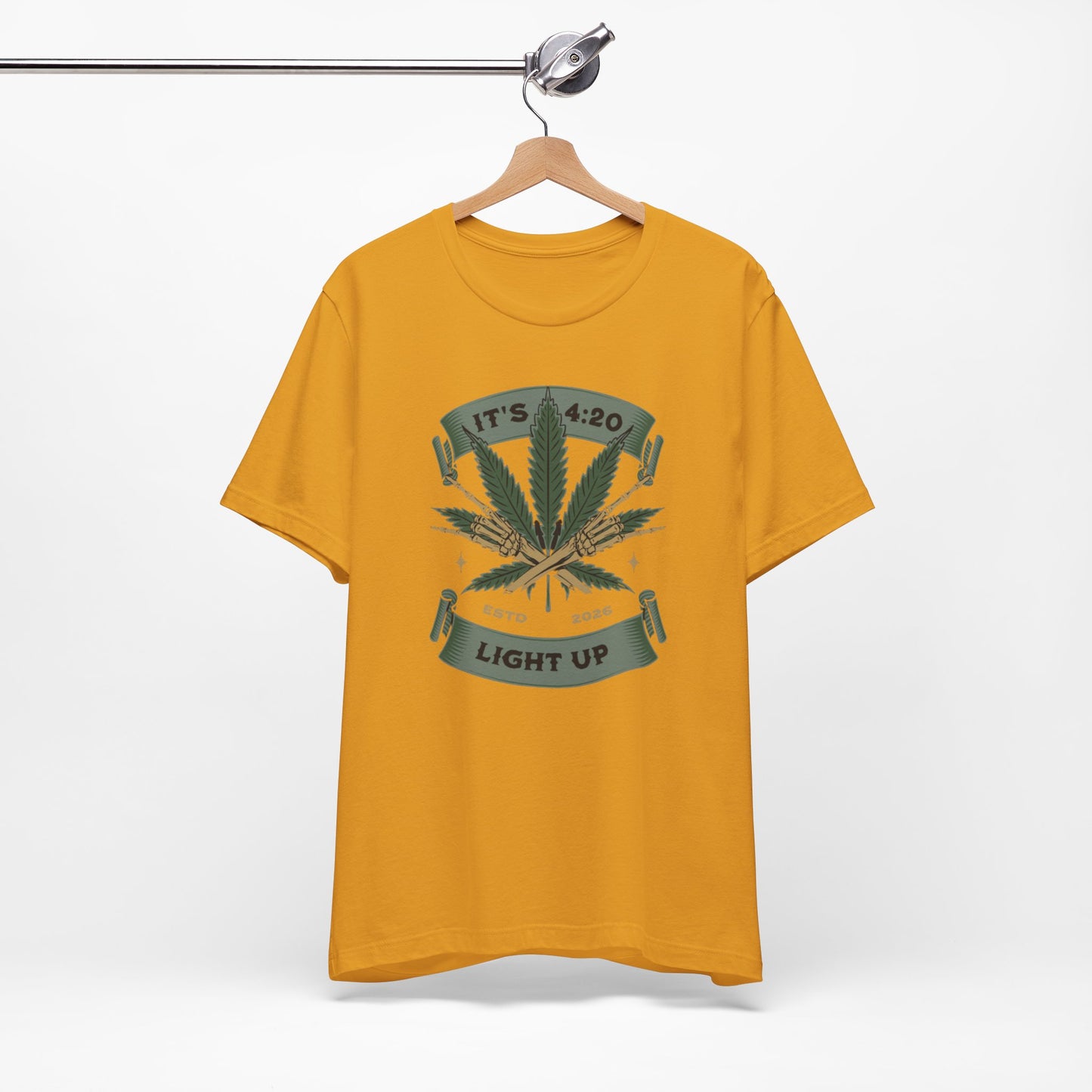 420 Light Up Tee – Cannabis Leaf Graphic T-Shirt