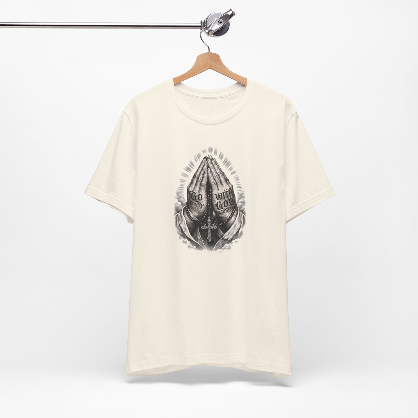 Praying Hands T-Shirt — "God Will Go" Religious Faith Graphic Tee