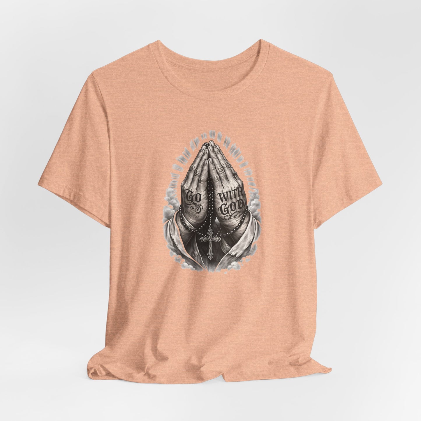 Praying Hands T-Shirt — "God Will Go" Religious Faith Graphic Tee