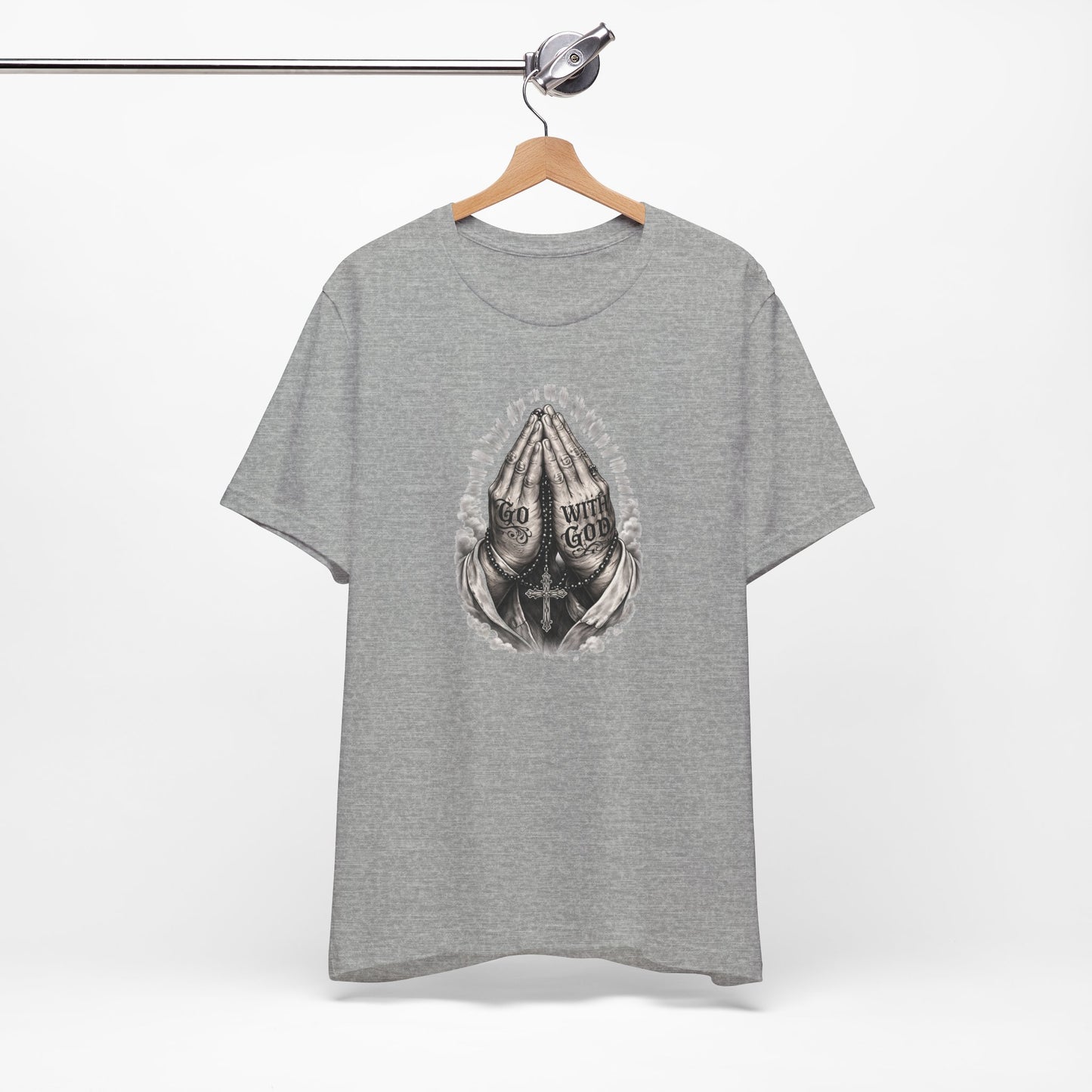 Praying Hands T-Shirt — "God Will Go" Religious Faith Graphic Tee