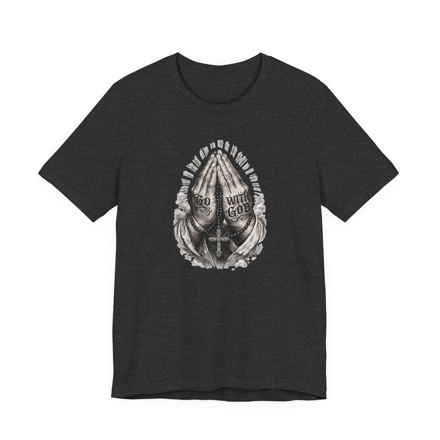 Praying Hands T-Shirt — "God Will Go" Religious Faith Graphic Tee