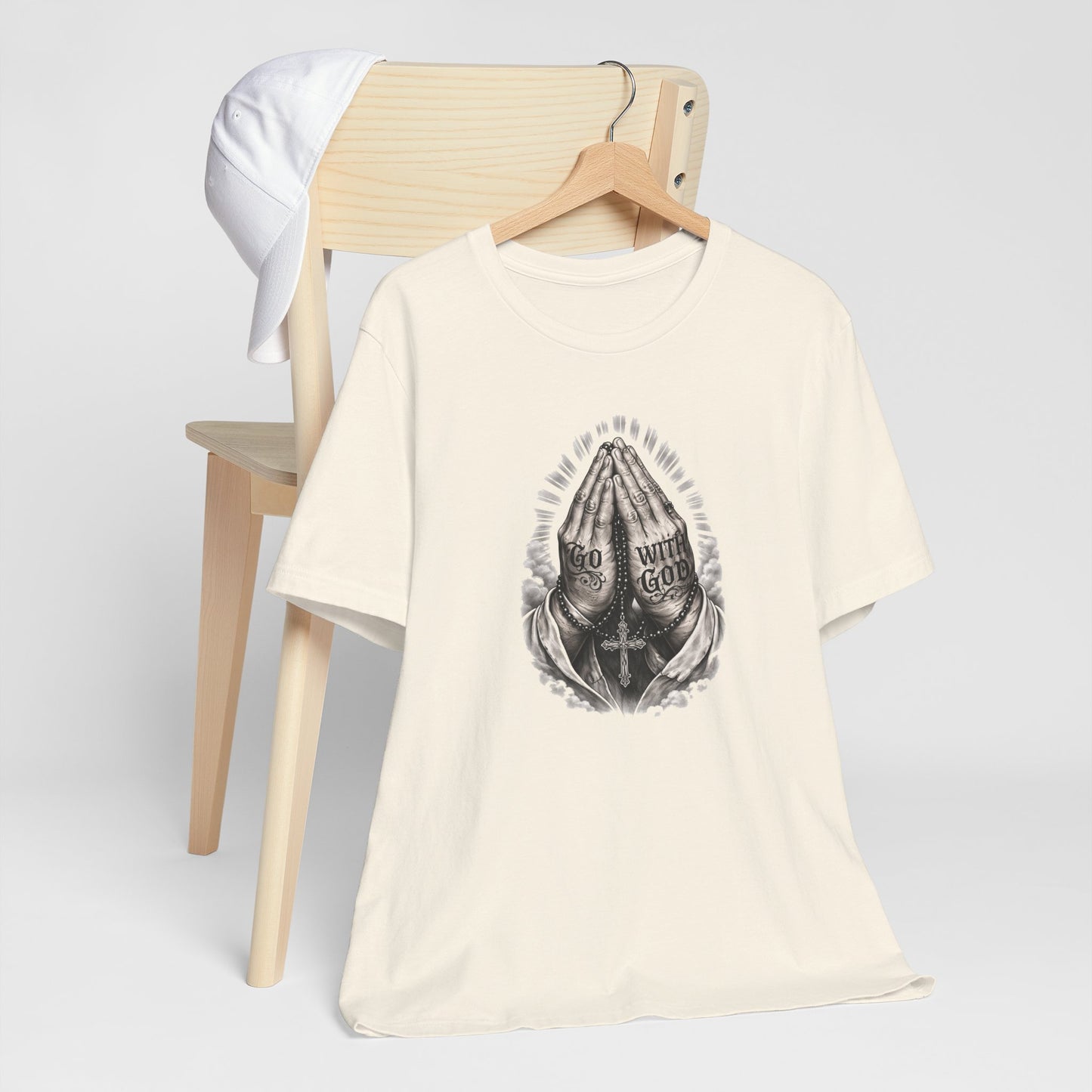 Praying Hands T-Shirt — "God Will Go" Religious Faith Graphic Tee