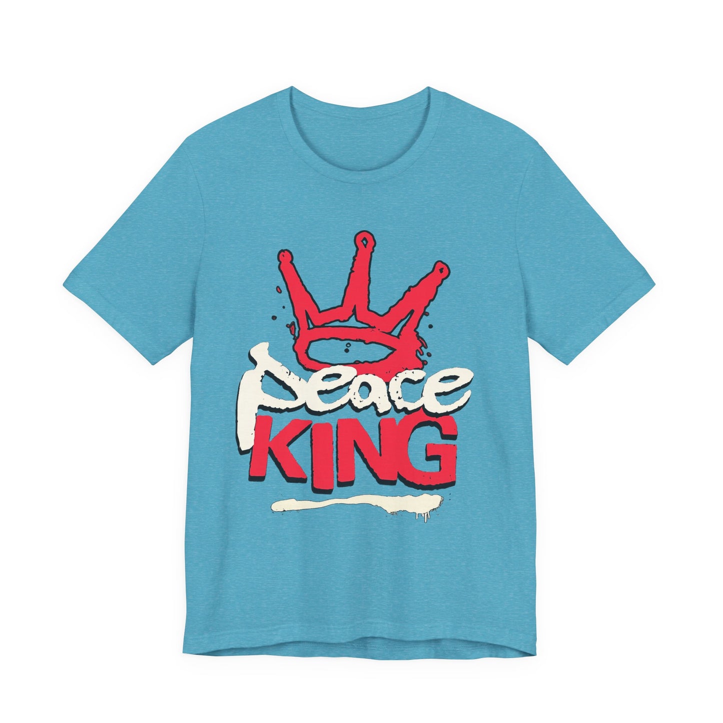 Peace King T-Shirt — Streetwear Graphic Tee with Red Crown Design