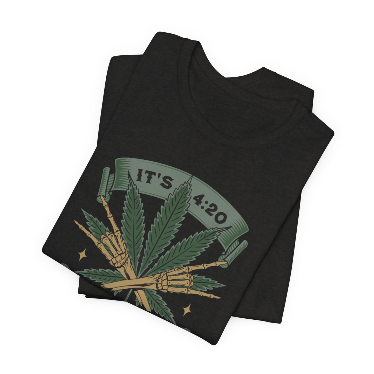 420 Light Up Tee – Cannabis Leaf Graphic T-Shirt