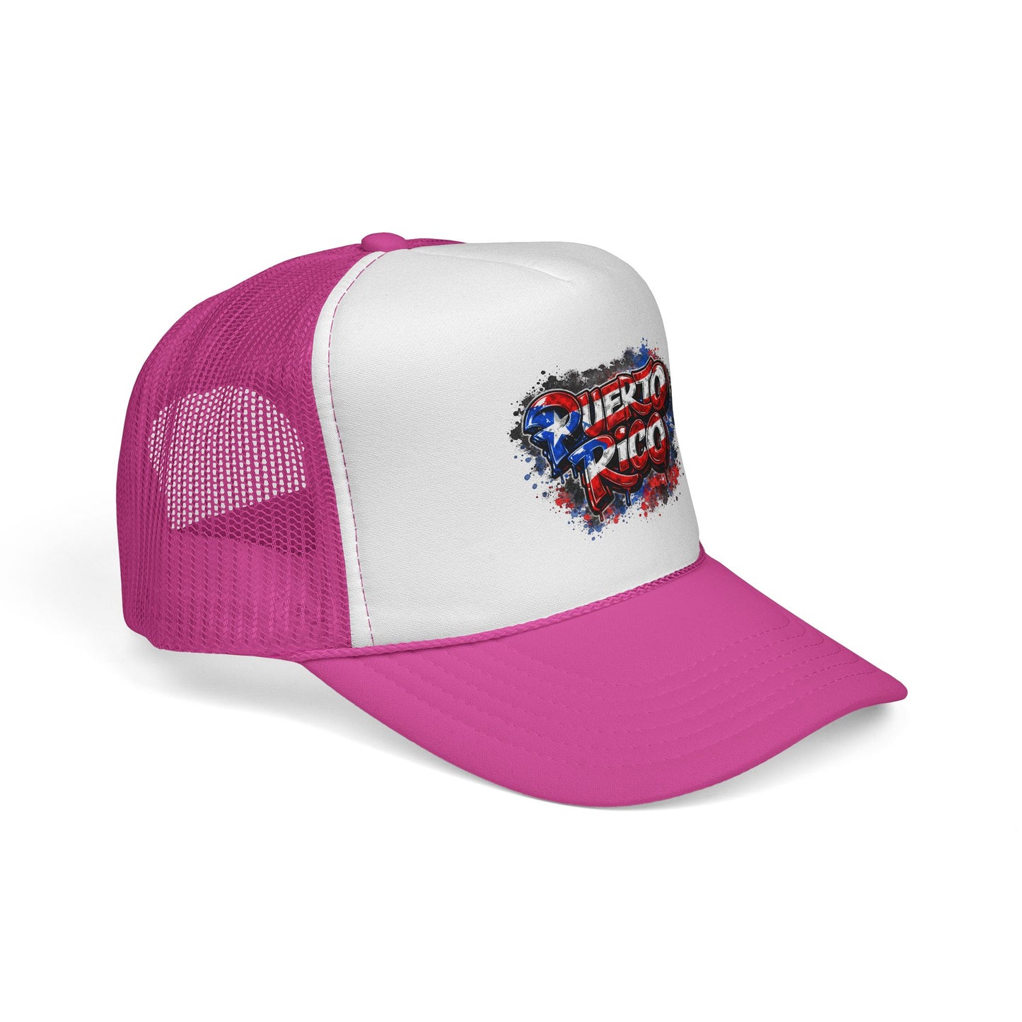 Puerto Rico Flag Trucker Cap – Rustic Splatter Pride Hat
