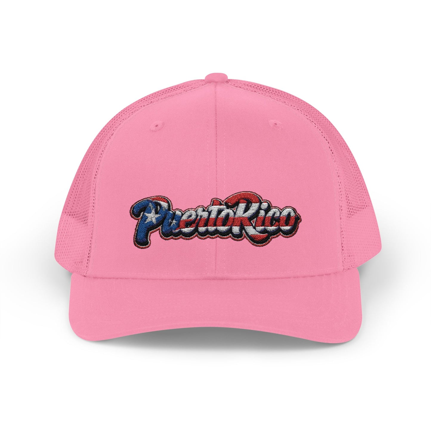 Puerto Rico Embroidery Trucker Cap — Puerto Rico Flag Snapback