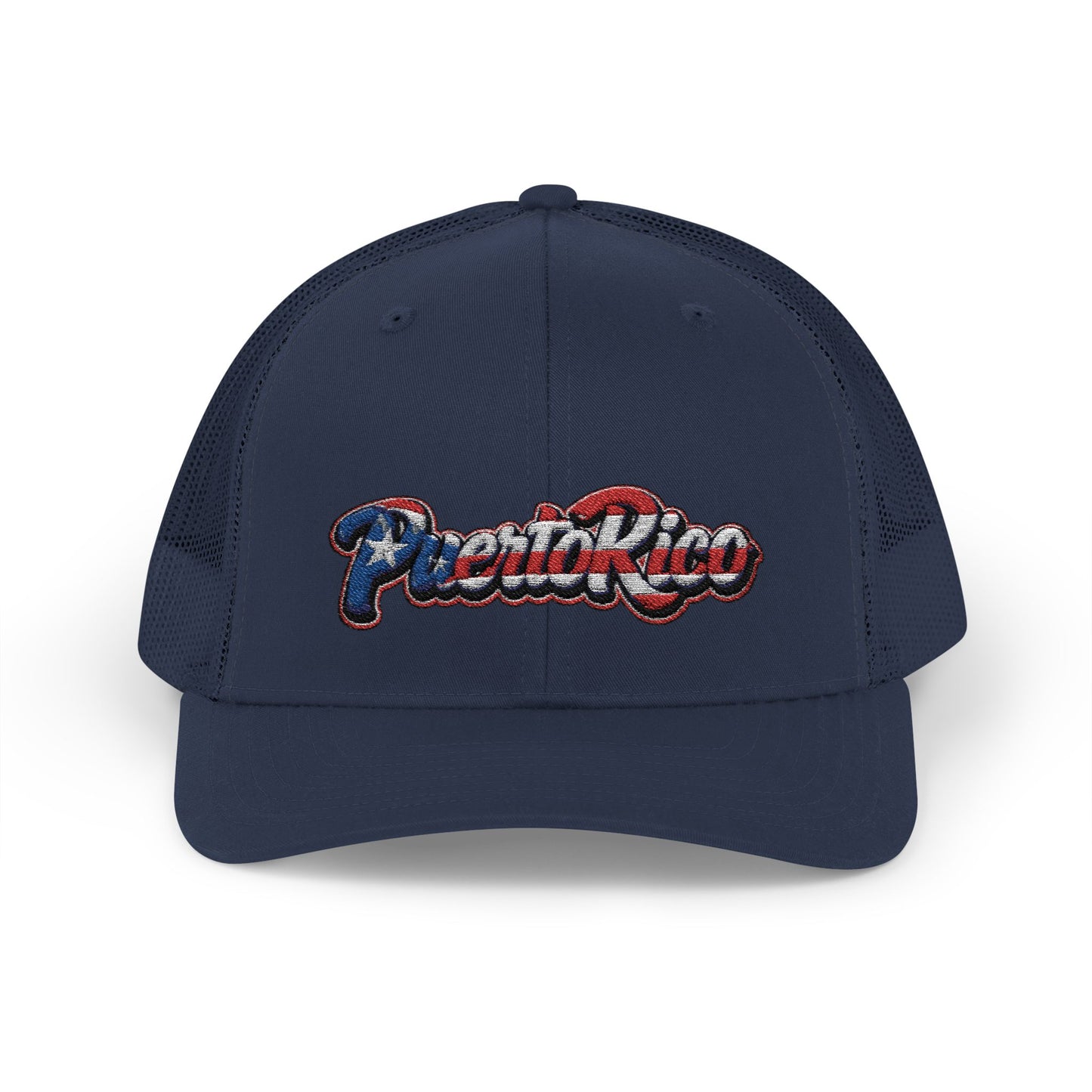 Puerto Rico Embroidery Trucker Cap — Puerto Rico Flag Snapback