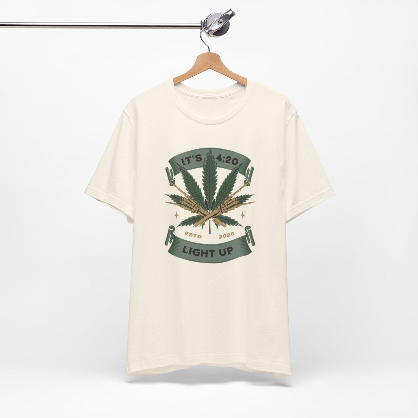 420 Light Up Tee – Cannabis Leaf Graphic T-Shirt