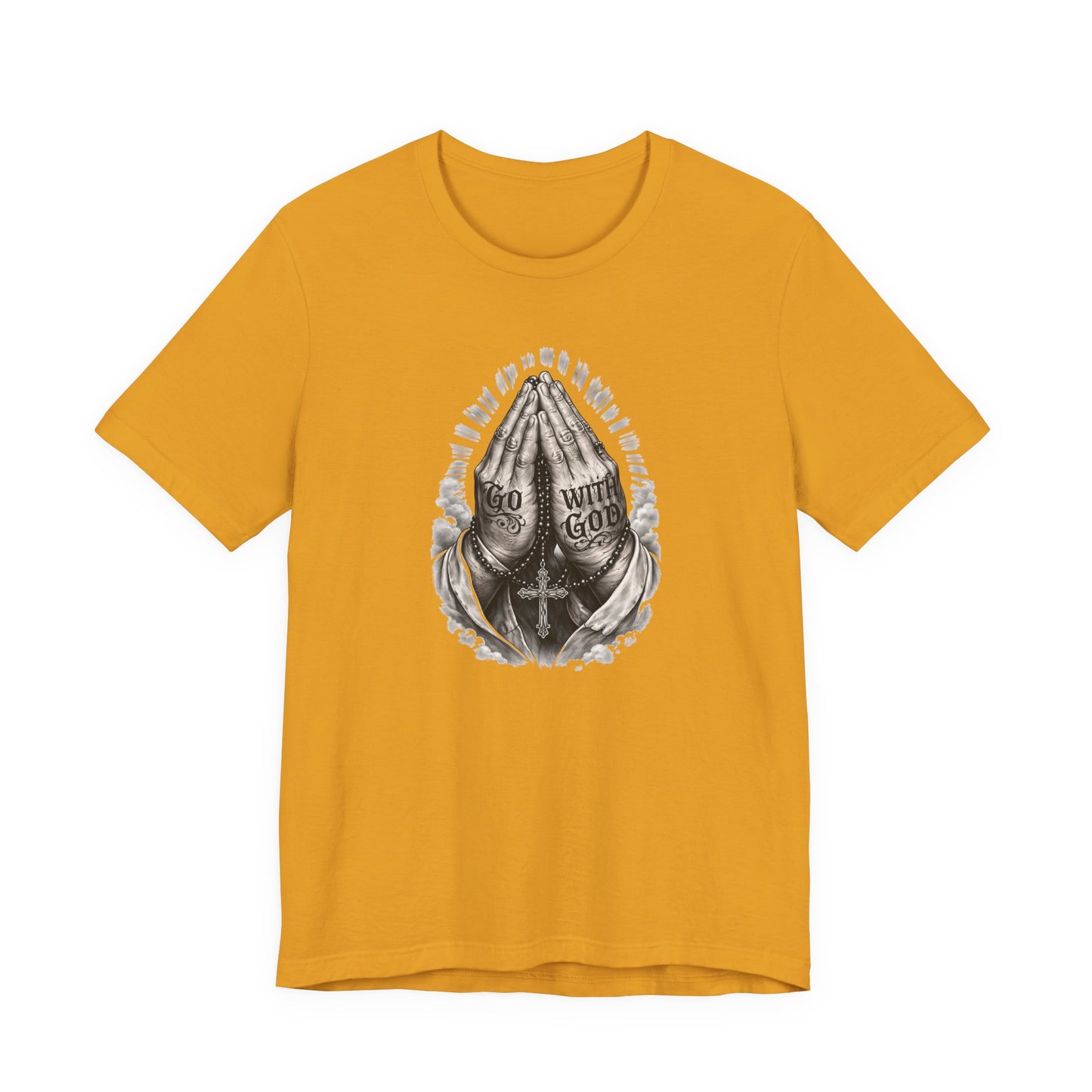 Praying Hands T-Shirt — "God Will Go" Religious Faith Graphic Tee