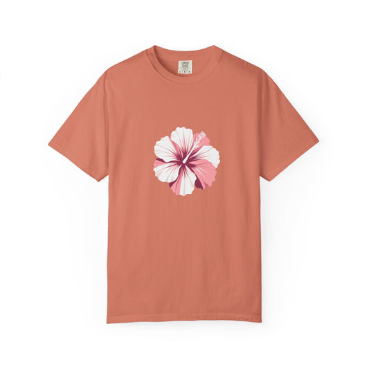 Floral Summer Vibes T-Shirt - Casual Tee, Relaxed Fit, Gift for Mom, Vacation Outfit, Beachwear