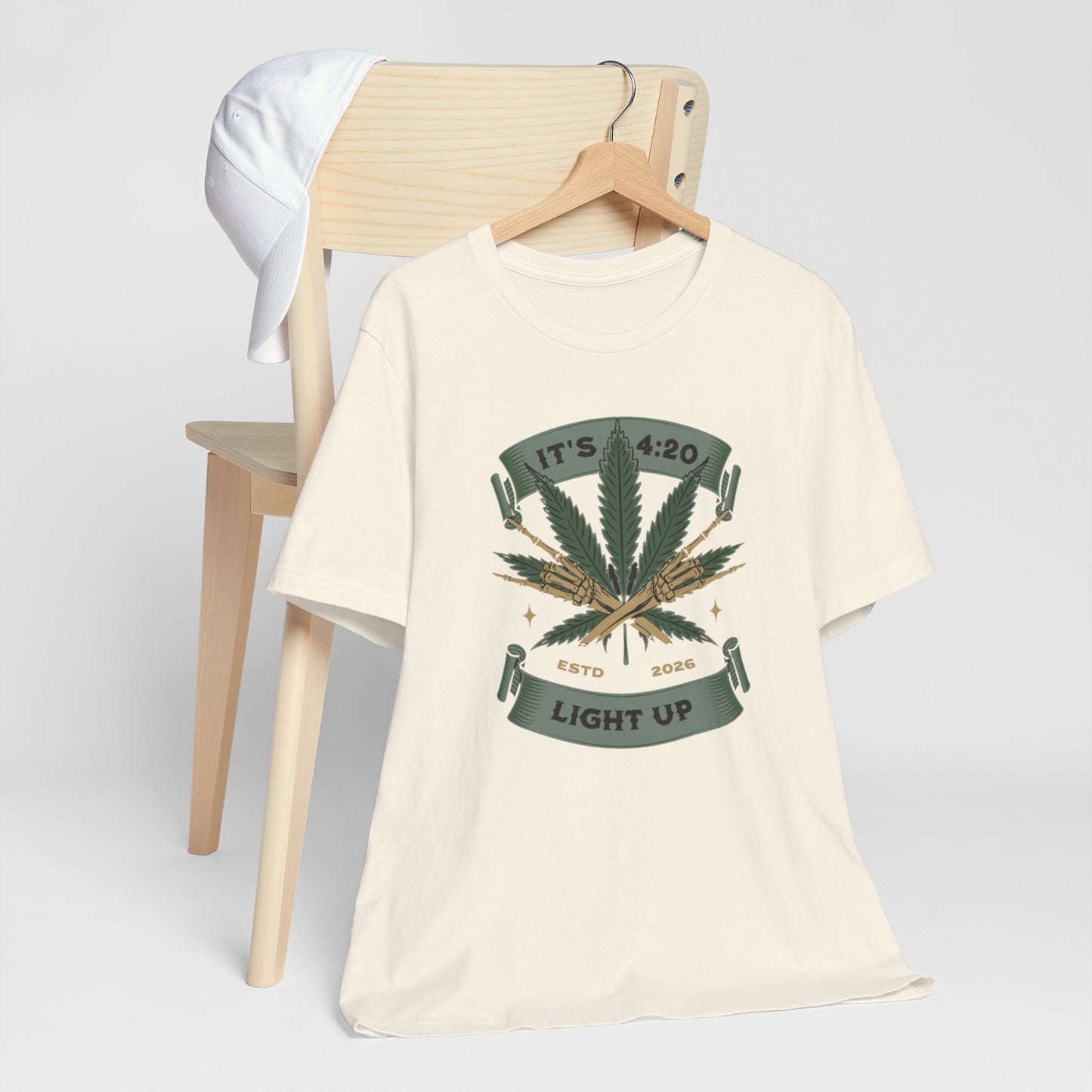 420 Light Up Tee – Cannabis Leaf Graphic T-Shirt