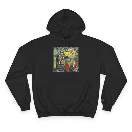 Champion Hoodie with Vintage 'Take Script' Graphic - Retro Art Pullover