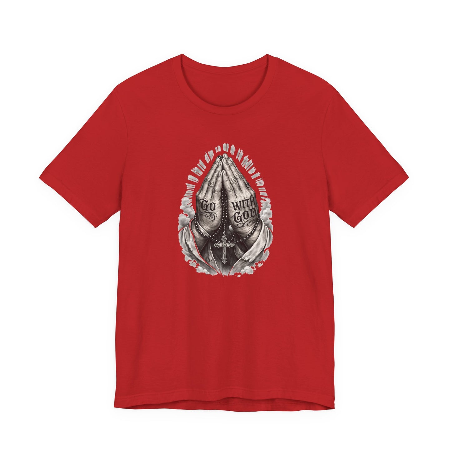 Praying Hands T-Shirt — "God Will Go" Religious Faith Graphic Tee