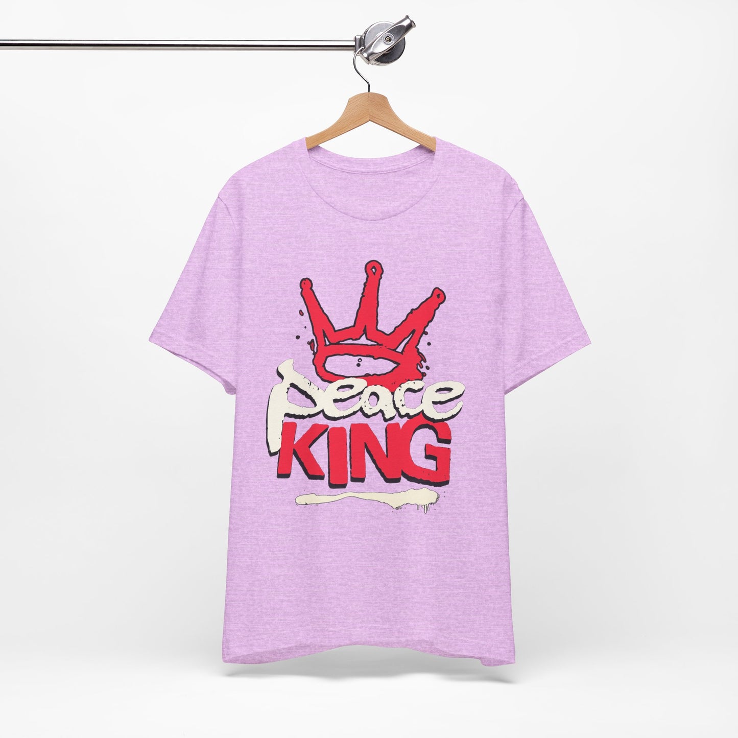 Peace King T-Shirt — Streetwear Graphic Tee with Red Crown Design