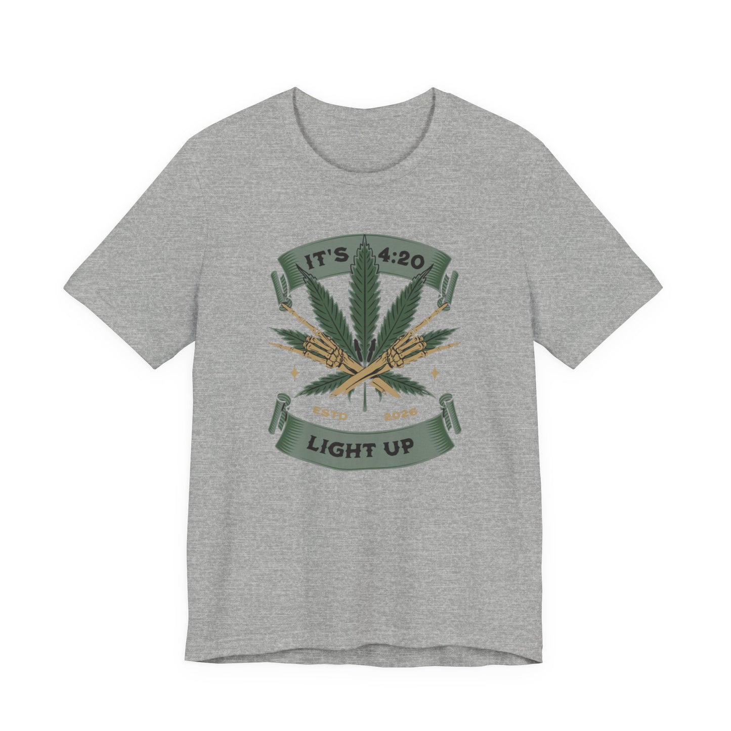 420 Light Up Tee – Cannabis Leaf Graphic T-Shirt