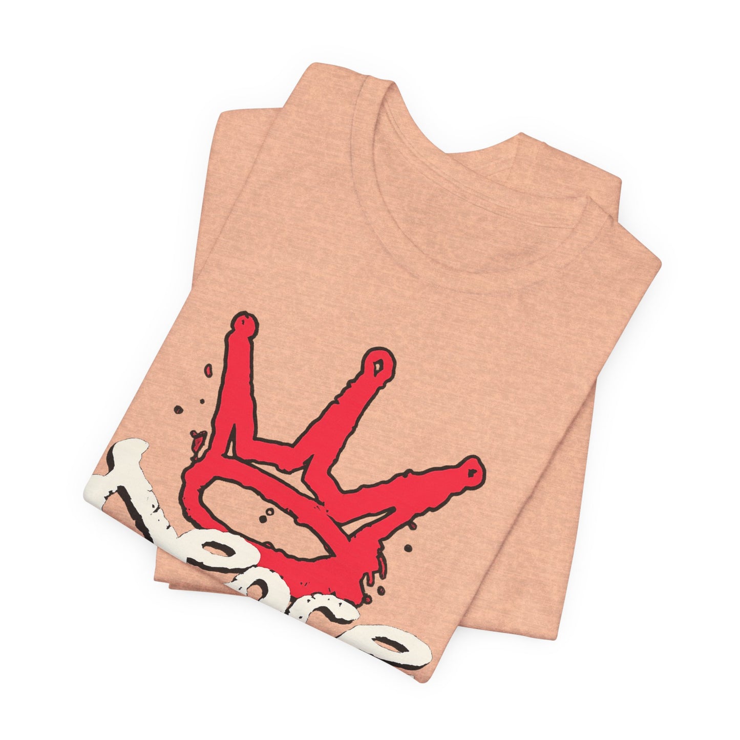 Peace King T-Shirt — Streetwear Graphic Tee with Red Crown Design
