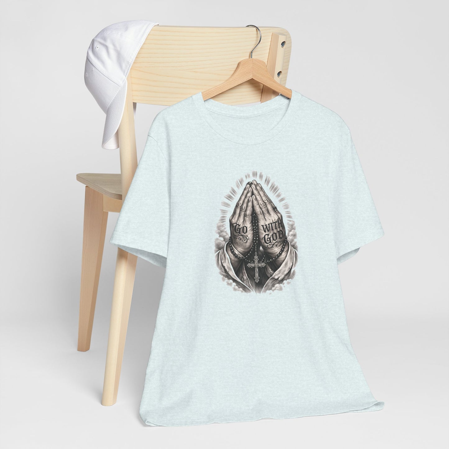 Praying Hands T-Shirt — "God Will Go" Religious Faith Graphic Tee