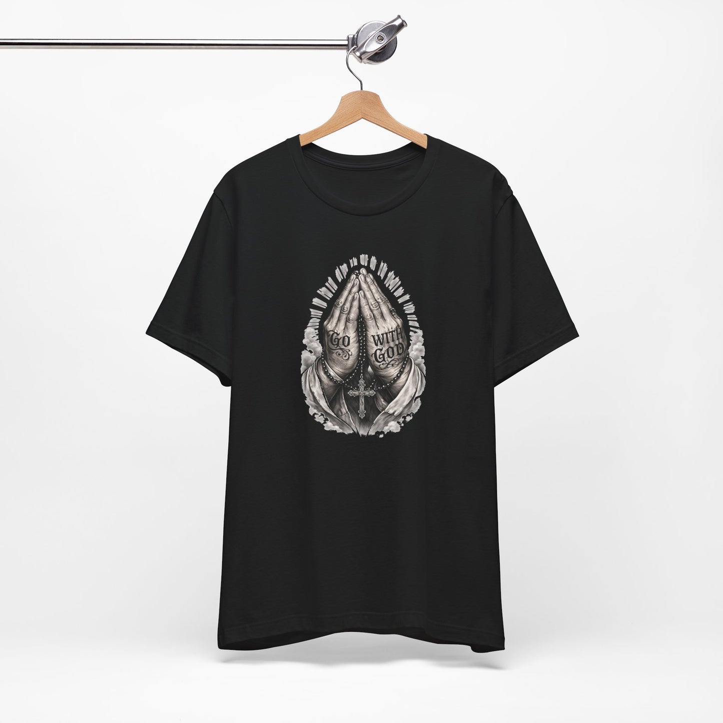 Praying Hands T-Shirt — "God Will Go" Religious Faith Graphic Tee