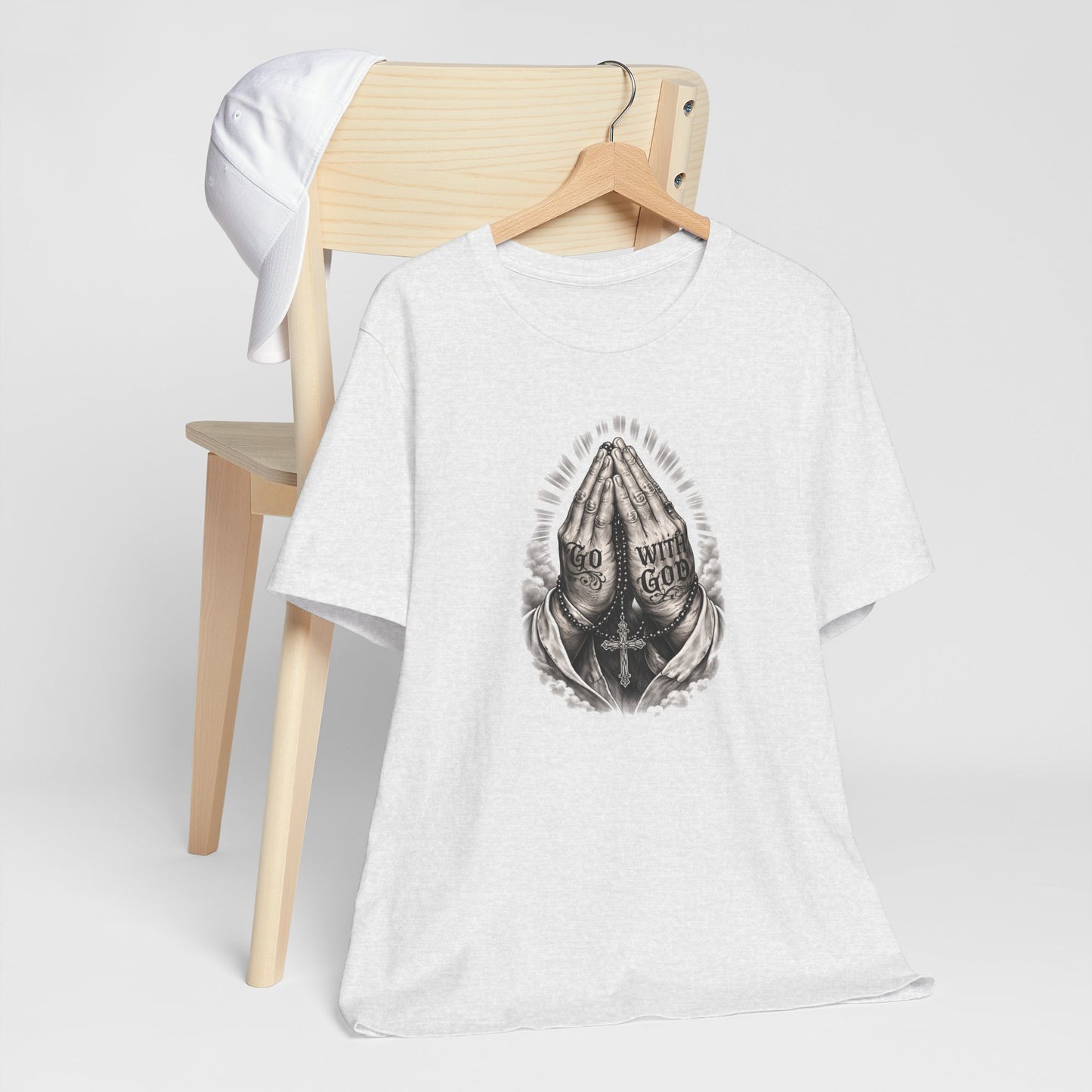 Praying Hands T-Shirt — "God Will Go" Religious Faith Graphic Tee
