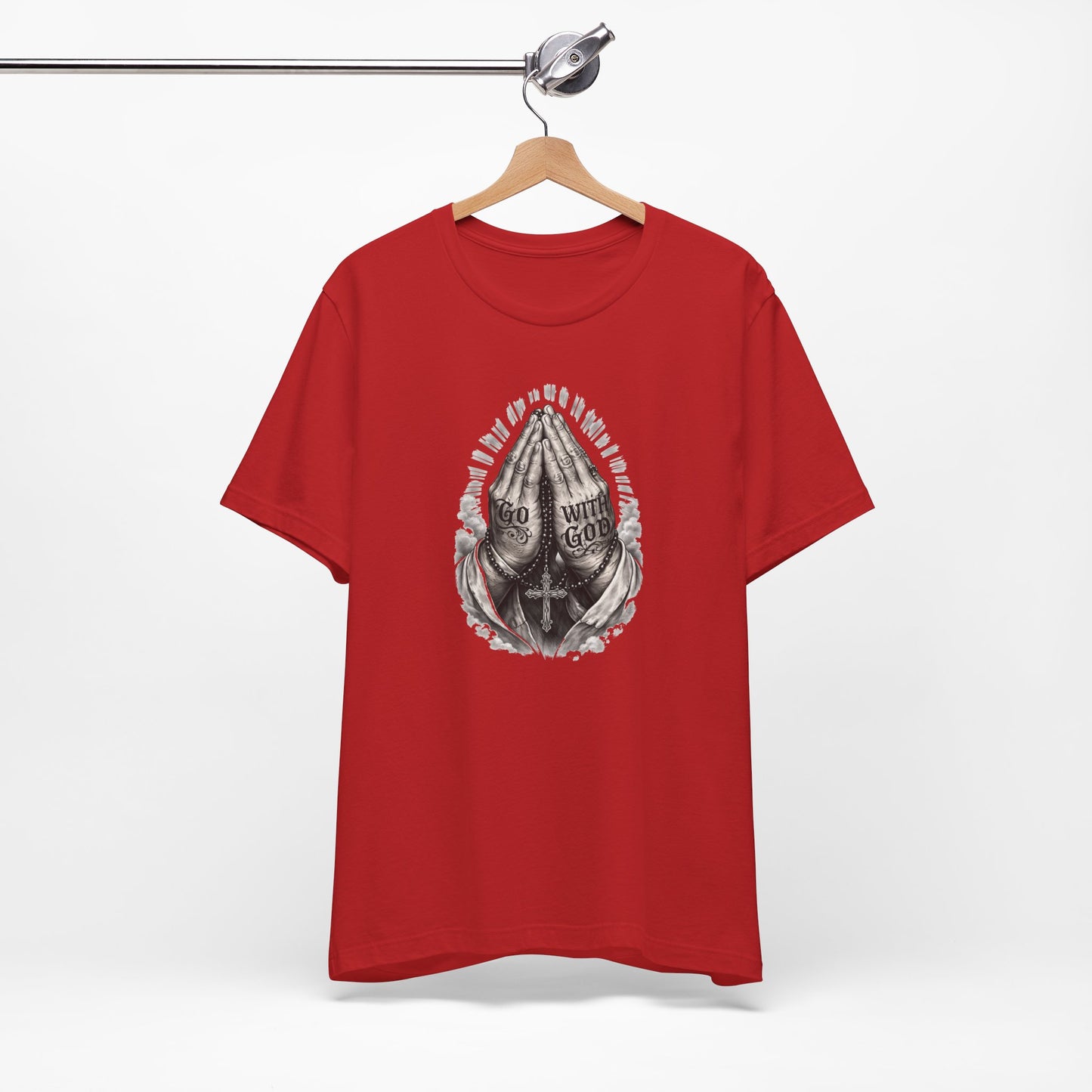 Praying Hands T-Shirt — "God Will Go" Religious Faith Graphic Tee