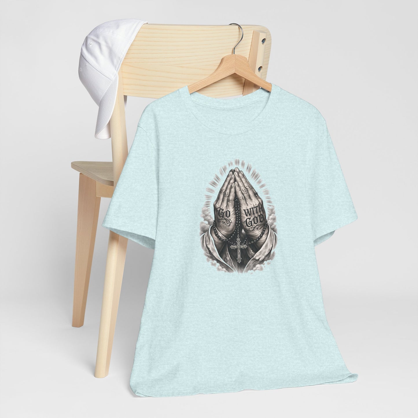 Praying Hands T-Shirt — "God Will Go" Religious Faith Graphic Tee
