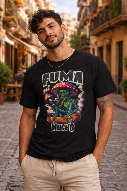 Fuma Mucho Mushroom Alien Tee