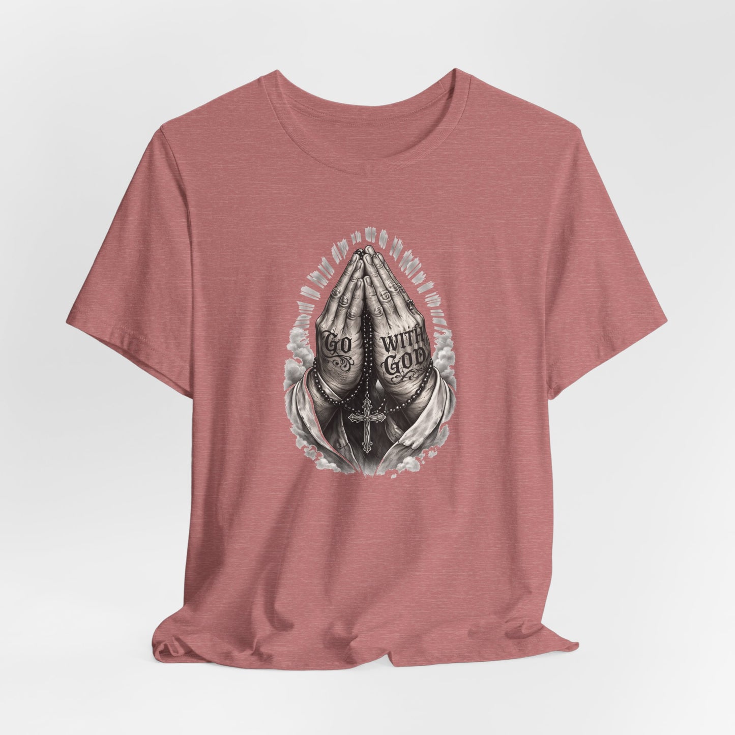 Praying Hands T-Shirt — "God Will Go" Religious Faith Graphic Tee