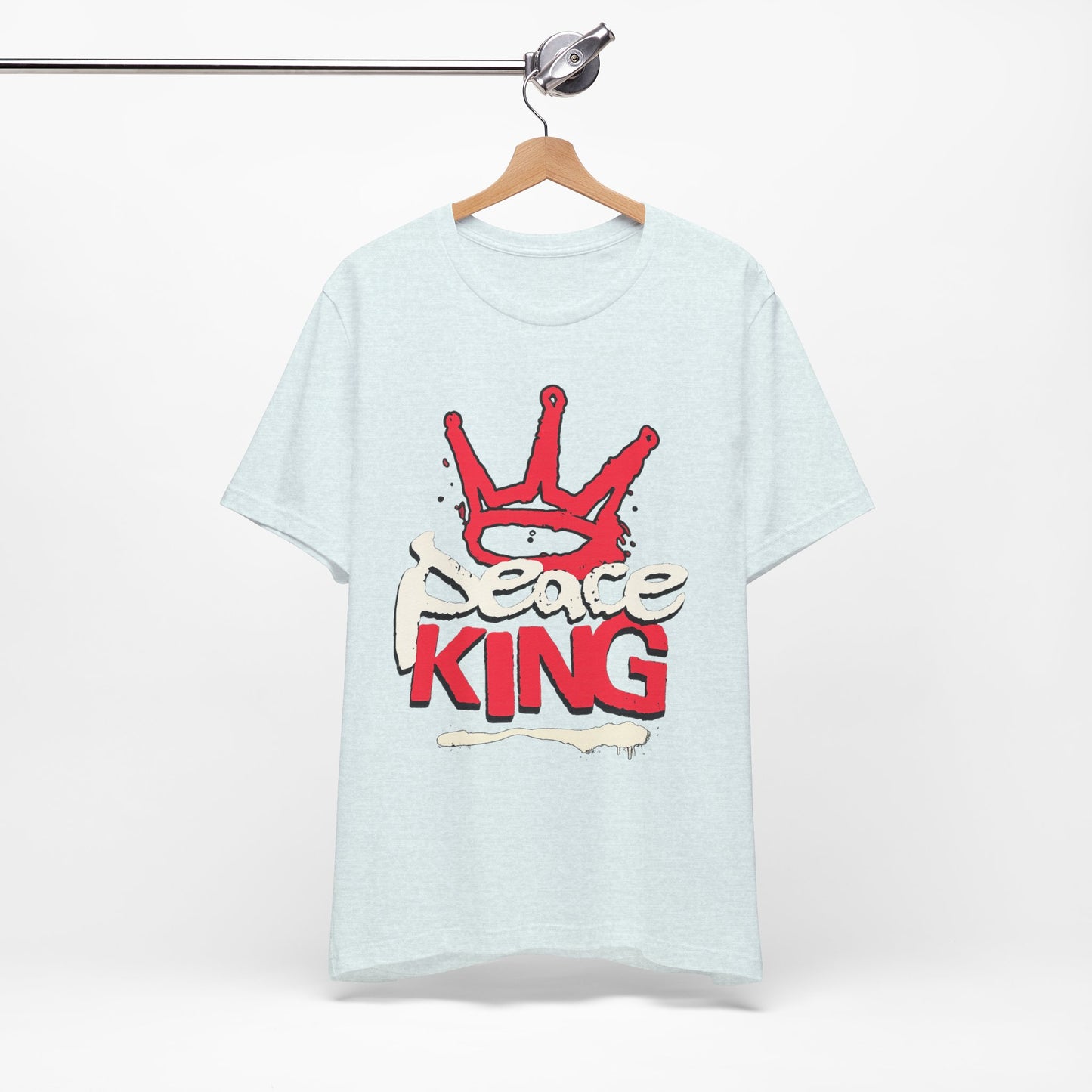 Peace King T-Shirt — Streetwear Graphic Tee with Red Crown Design