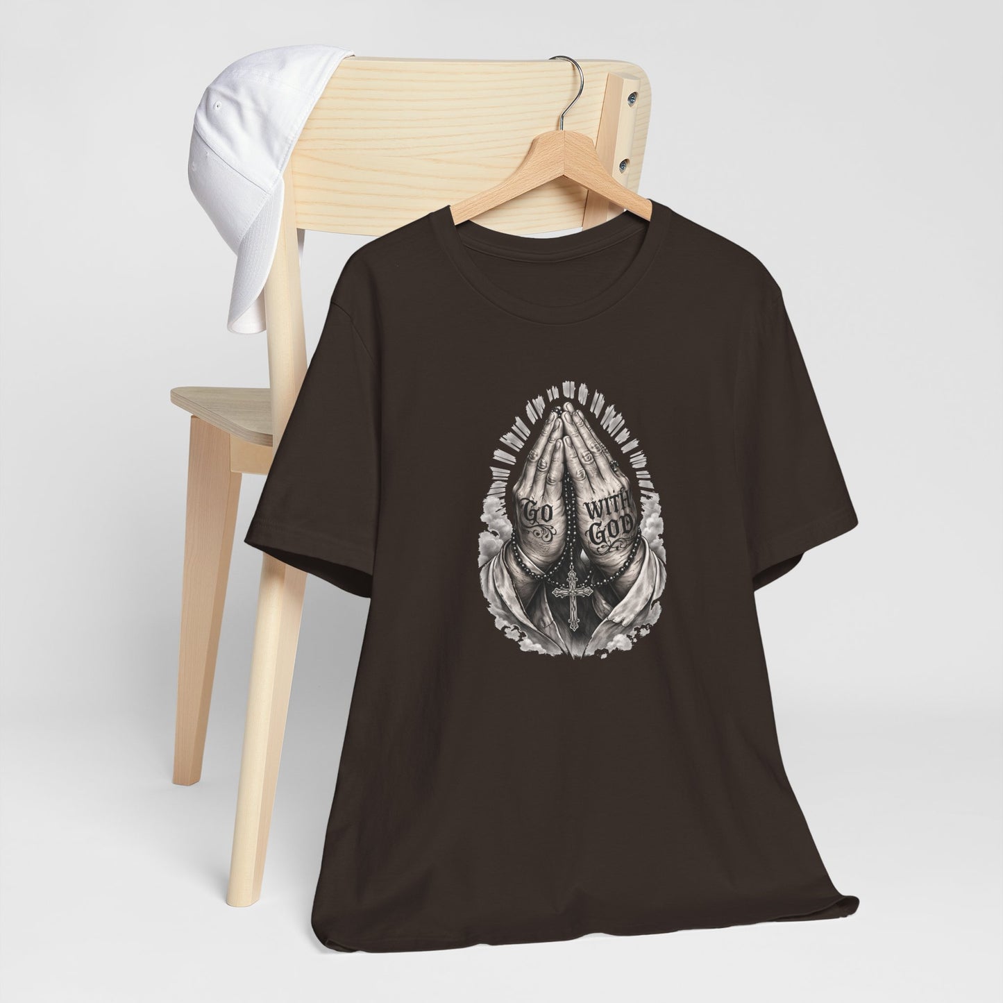 Praying Hands T-Shirt — "God Will Go" Religious Faith Graphic Tee